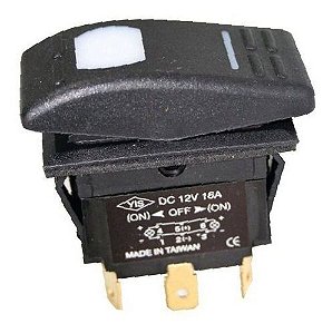 Botão Interruptor De Painel Elétric C/ Led 3 Funções 12v 16a