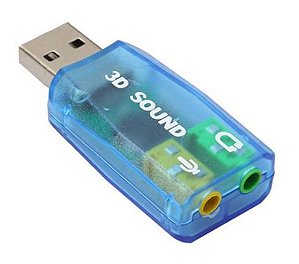 ADAPTADOR PLACA DE SOM USB 2.0 EXTERNO 7.1 CANAIS (JP-109-BU) EXBOM