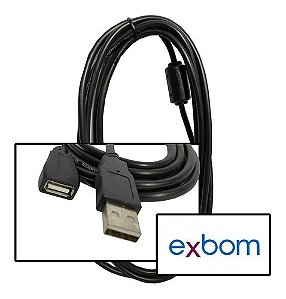 CABO EXTENSOR USB 2.0 2MT C/FILTRO(CBX-U2AMAF20)