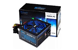 FONTE ATX GAMER 450W COWBOY REAL COM SATA 3 (KP-533) KNUP