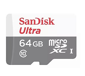 CARTÃO DE MEMÓRIA MICRO SANDISK 64GB CLASS 10