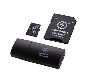 CARTÃO DE MEMÓRIA 16GB CLASSE 10 + ADAPTADOR USB E MICRO SD (KA-M16) KAPBOM