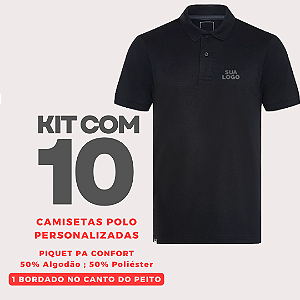 CAMISA POLO PIQUET KIT 10 UNIDADES