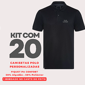 CAMISA POLO PIQUET KIT 20 UNIDADES