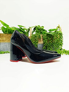 Scarpin Verniz - Salto Bloco
