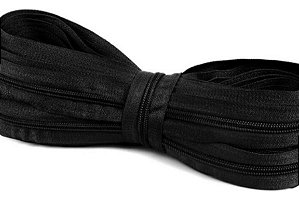 Zíper Nylon Número 5 Peça C/ 200 Metros Preto Ou Branco