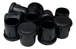 Ponteira Interna 7/8" 22mm Preto - Kit 32 unidades