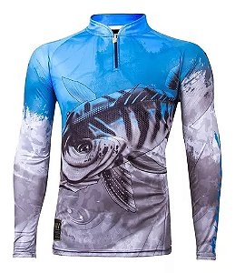 CAMISETA DE PESCA KING BRASIL COM PROTEÇÃO SOLAR UV50+ KFF106 TAMANHO G