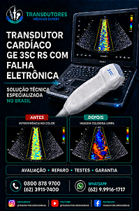 TRANSDUTOR CARDÍACO GE 3SC RS COM FALHA ELETRÔNICA