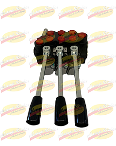 COMANDO HIDRÁULICO 03 ALAVANCAS - 40 LTS - MONOBLOCO