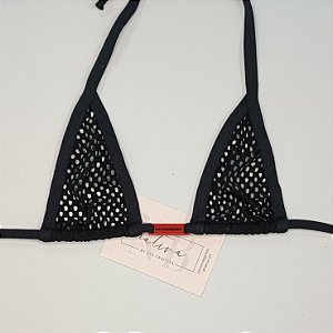 Top Extreme - Preto Arrastão Transparente + Preto Liso