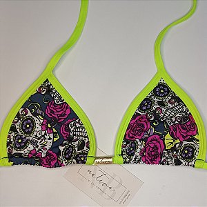 Top Micro - Caveira Mexicana + Amarelo Neon
