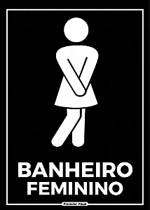 Placa Banheiro Feminino  15x20 cm