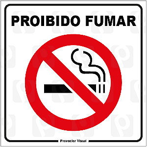 Placa Proibido Fumar 14x14 cm