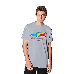 Camiseta Dachshund - Cinza
