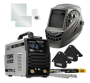 Máquina De Solda Inversora Touch 300 Vrd 220v Máscara + Kit Cinza