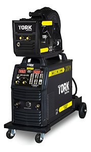 Máquina de Solda Inversora MIG Sinérgico 500 Amperes TOUCH 500 PFC Alimentador Externo Tork Solda