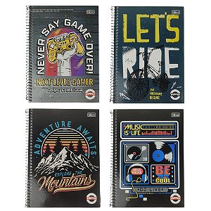 Caderno Universitário 1 matéria Capa Dura Pepper 80 folhas