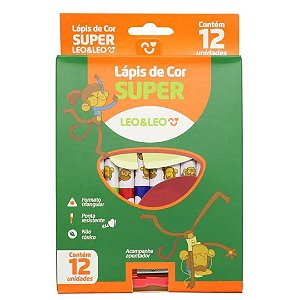 Lápis de Cor Super 12 Cores Leo&Leo
