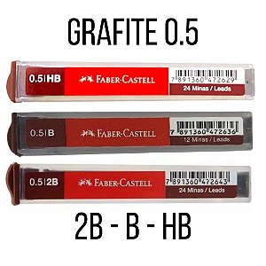 Tubo de Grafite 0.5 Faber-Castell com 24 minas