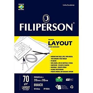Bloco Layout com Margem 70g/m² 50 fls 216mmx316mm