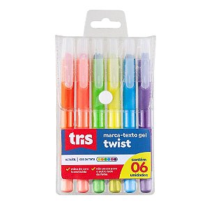 Marca Texto Gel Twist Tris 6 cores