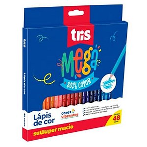 Lápis de Cor 48 Cores Tris Mega Soft Color