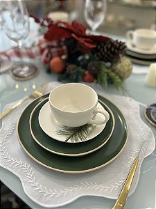Conjunto pratos sobremesa vivant verde 6 peças
