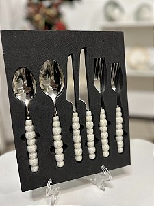 Conjunto de Talheres Copa e Cia 36 Peças Garbo Dots prata