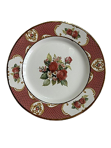 Conjunto prato sobremesa Singapura Rosa 6 peças