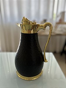 Garrafa térmica luxo cerâmica  1 litro preto