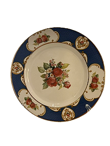 Conjunto prato sobremesa Singapura Azul 6 peças