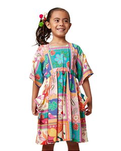 Vestido Curto Colcha De Retalhos Kids