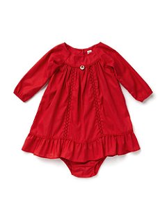 Vestido Bebê Maçã Do Amor Com Calcinha M/l