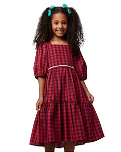 Vestido Vichy Vermelho Kids