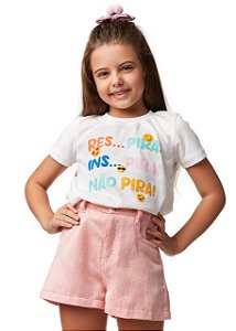 Camiseta Respira Inspira Não Pira Kids