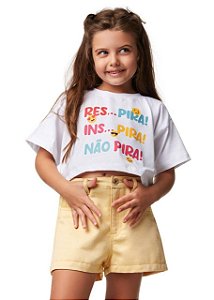 Top Cropped Respira Inspira Não Pira Kids