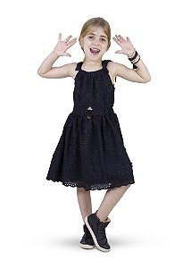 Vestido Curto Orquídea Negra Kids