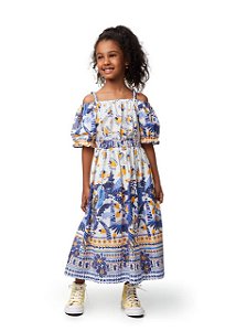 Vestido Longo Tucano Azul Kids