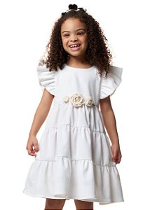 Vestido Canelado Pipoca Kids