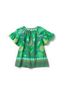 Vestido Midi Bebê Jardim Verde