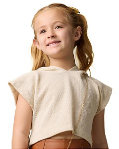 Blusa Malha Trico Com Capuz Teen