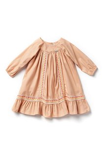 Vestido Longo Bebê Doce De Leite
