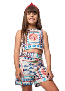 Conjunto Shorts E Top Com Vivos Bahia Teen