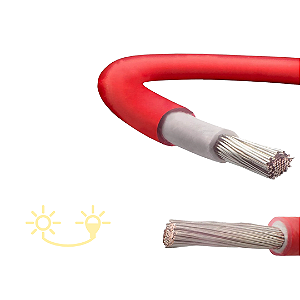 CABO SOLAR 4MM VERMELHO 25MT