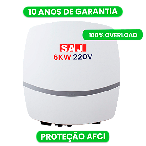 INVERSOR SAJ AFCI MONO 6K-R5 220V 2MPPT