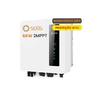INVERSOR SOLIS AFCI 6K-S ON GRID 220V 2MPPT