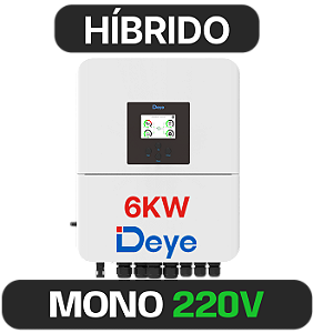 INVERSOR DEYE MONO HIBRIDO 6KW 220V 2MPPT