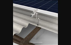 KIT FIXACAO TELHA FIBROCIMENTO PARAFUSO INOX MADEIRA PARA 4 MODULOS