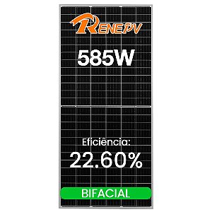 Módulo Solar RenePV 585W Bifacial 30mm — Mínimo 6 unidades